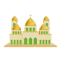 3d rendering mosque ramadan icon