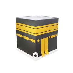 3d rendering of kaaba ramadan icon
