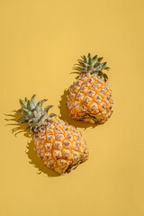 pineapple on a yellow background