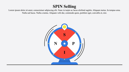 Illustration concept of spin selling. - obrazy, fototapety, plakaty