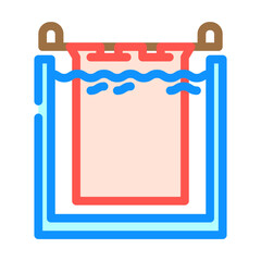 copper cathodes produces color icon vector illustration