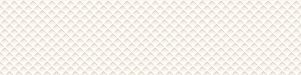 White seamless waffle towel fabric texture vector. Abstract 3d cotton weave background cloth material structure. Clean wafer surface textile wallpaper repeat illustration. Simple motif backdrop.