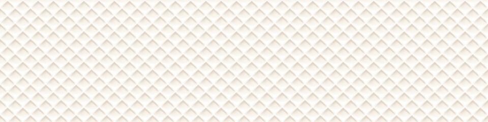 White seamless waffle towel fabric texture vector. Abstract 3d cotton weave background cloth material structure. Clean wafer surface textile wallpaper repeat illustration. Simple motif backdrop.