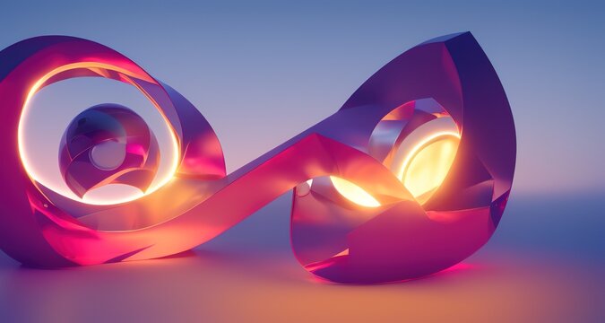 Figuras geom&eacute;tricas abstractas, render 3D