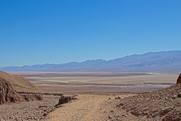 Looking over arid Death Valley from the Natural Bridge trail.