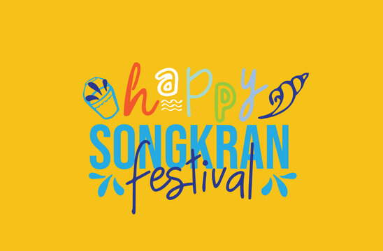 Happy Songkran Festival, Thailand Celebration poster