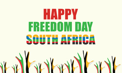 Happy South Africa Freedom Day 27 April. Template for background, banner, card, poster