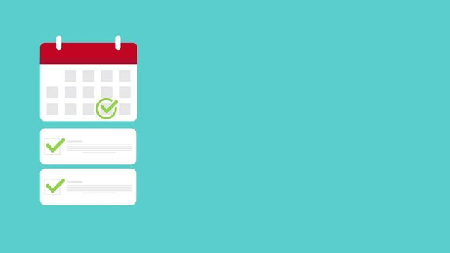 Calendar schedule task list completion