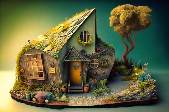 Environmentally-friendly homes constructed from upcycled and recycled materials, reducing waste and carbon footprint