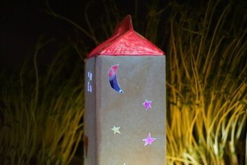 牛乳パックランタン lanthanum