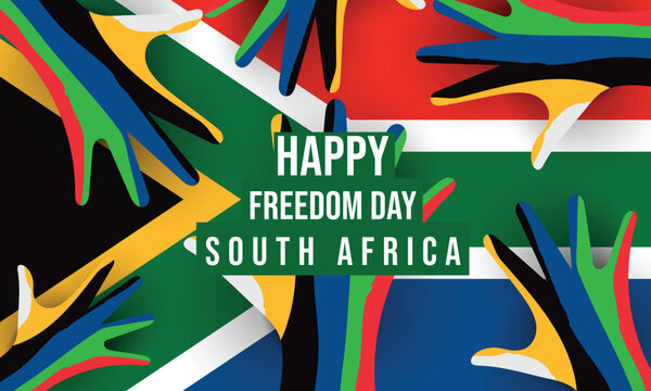 Happy South Africa Freedom Day 27 April. Template for background, banner, card, poster - Powered by Adobe