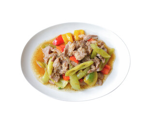 fried pork with chili thailand food on  transparent png
