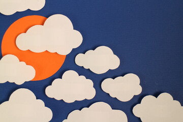 Paper Cut Clouds Blackground