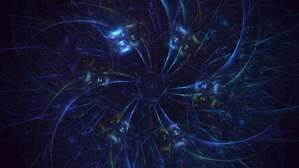 3D rendering abstract circle light background