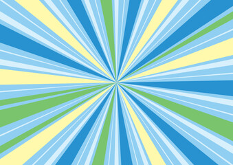 放射線 集中線のポップ背景 青色のイラスト