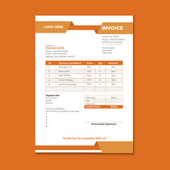 Invoice template design, Business invoice form template. Invoice minimal design template. Creative invoice Template. Invoices templates. Price receipt, payment agreement and invoice bill template.