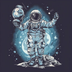 Fototapeta premium 宇宙で勝利