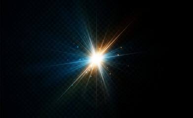 Glowing lights effects, abstract magic Illustration.