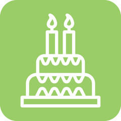 Vector Design Birthday Cake Icon Style
