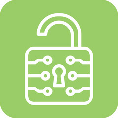 Vector Design Unlock Icon Style