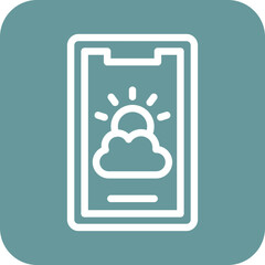 Vector Design Mobile Weather Icon Style