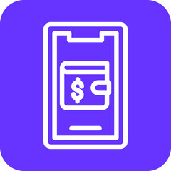 Fototapeta premium Vector Design Mobile Wallet Icon Style