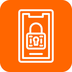 Vector Design Mobile Lock Icon Style