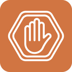 Obraz premium Vector Design Stop Sign Icon Style