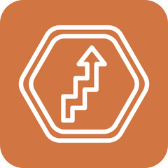 Vector Design Zig Zag Road Icon Style