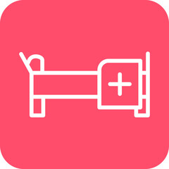 Fototapeta premium Vector Design Hospital Bed Icon Style