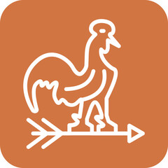 Vector Design Weathercock Icon Style