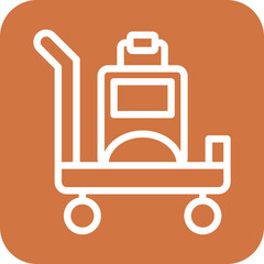 Obraz premium Vector Design Airport Cart Icon Style