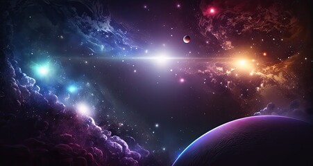 Deep space background and wallpaper