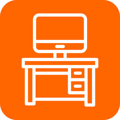 Vector Design Computer Table Icon Style