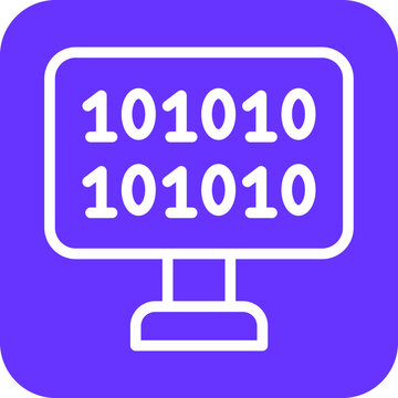 Vector Design Binary Code Icon Style