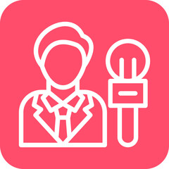 Vector Design Male Journalist Icon Style