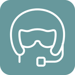 Vector Design Pilot Helmet Icon Style