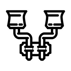 wall sconces bedroom interior line icon vector illustration