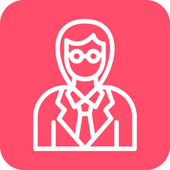 Vector Design Female Professor Icon Style