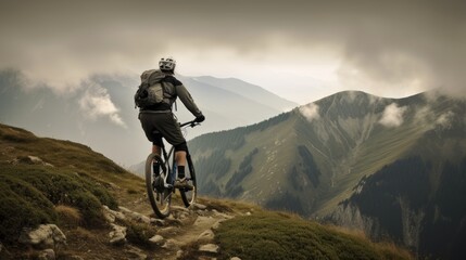mountain bike man. generative ai
