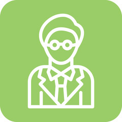 Vector Design Male Professor Icon Style