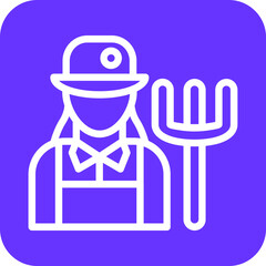 Vector Design Female Farmer Icon Style