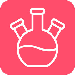 Vector Design Three Neck Flask Icon Style