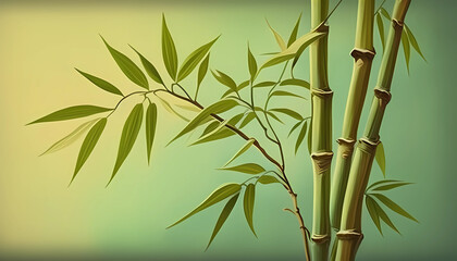 Fototapeta na wymiar Bamboo. Generative AI.