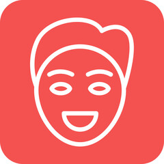 Vector Design Smiling Man Icon Style