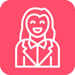 Vector Design Smiling Women Icon Style