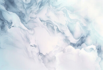 White Marble Texture Background, Abstract Watercolor Smoke Backdrop, Generative AI