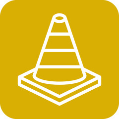 Vector Design Road Cone Icon Style