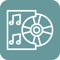 Vector Design Music Album Icon Style