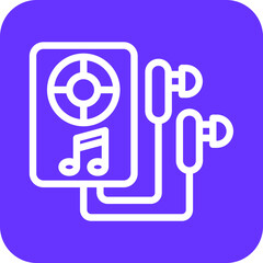 Vector Design Music Player Icon Style